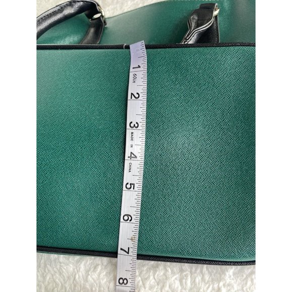 Womens Hat Style Purse Green Black Handbag Satchel - Picture 9 of 11